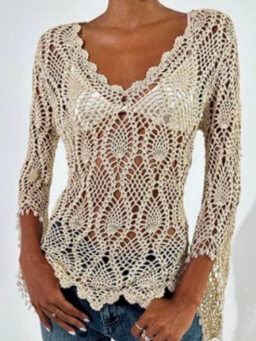 The Limited Handknit Crochet Top Y2K